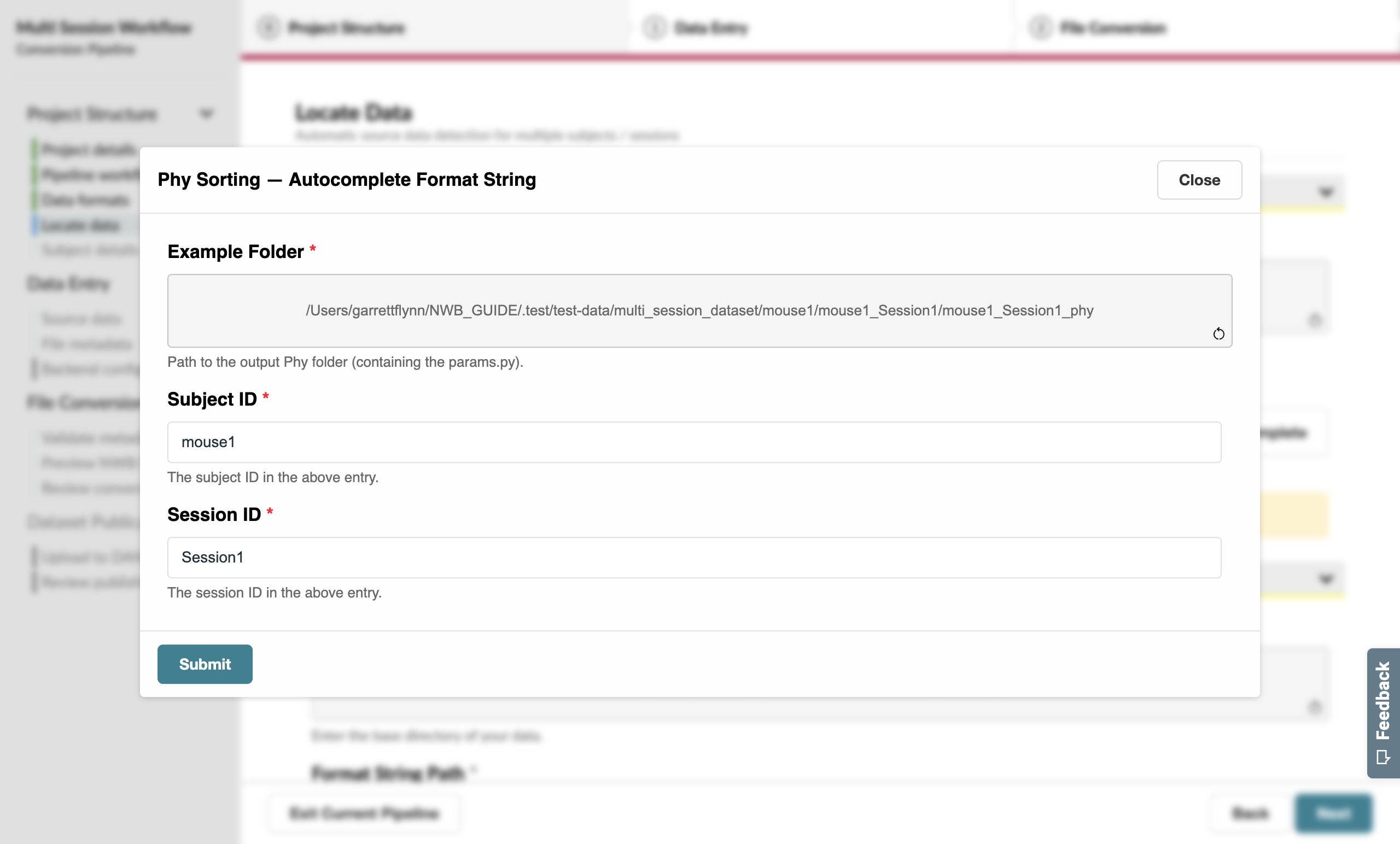 Autocomplete modal completed