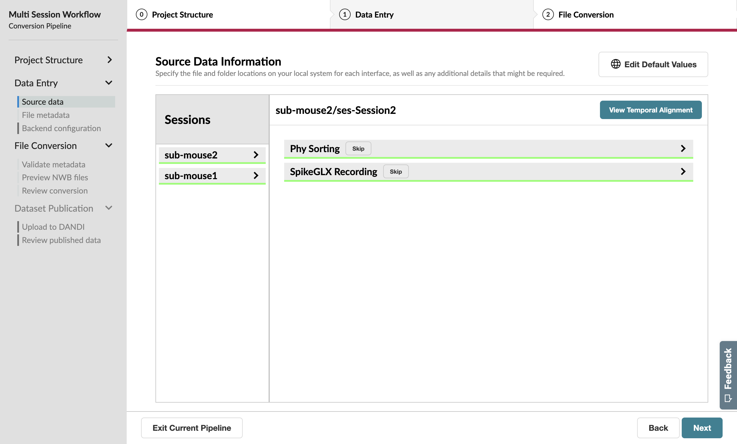 Complete source data forms