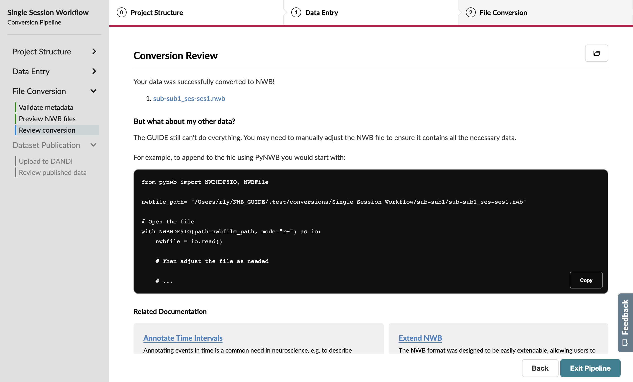 Conversion results page with a list of converted files
