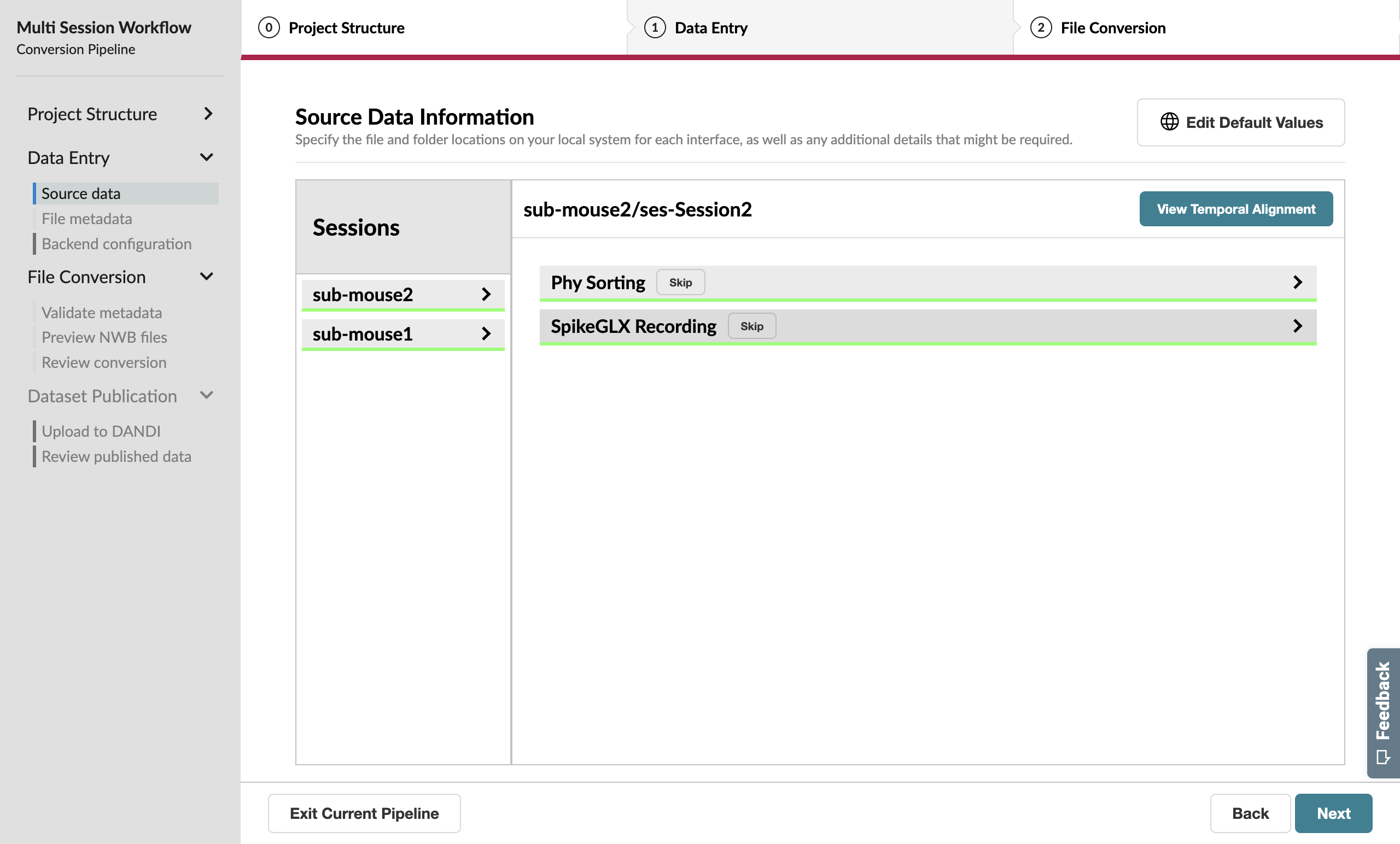 Complete source data forms